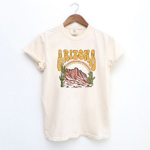 Simply Sage Market Women's Arizona Rainbow Short Sleeve Garment Dyed Tee - 1 of 3