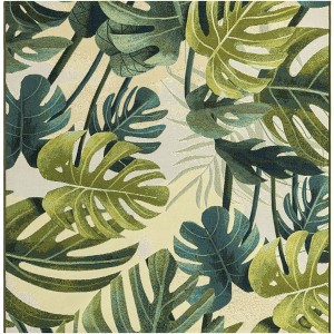 Unique Loom    Outdoor Botanical Longwood Area Rug - 1 of 4