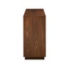 Treasure Trove Accents 4 Door Credenza: Vintage-Inspired, Raffia Wrapped, Gold Hardware, Adjustable Shelves - 3 of 4