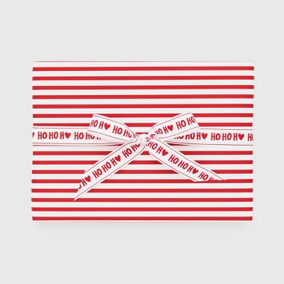 red and white striped wrapping paper