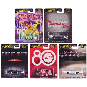 "Pop Culture 2024" 5 piece Set G "Premium Series" Diecast Model Cars by Hot Wheels - 1 of 4