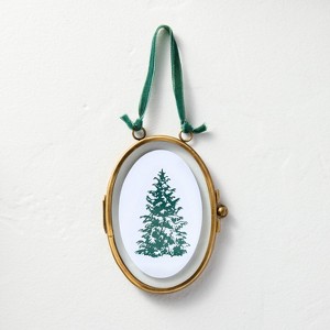 Brass and Glass Oval Frame Ornament - Hearth & Hand™ with Magnolia - 1 of 3