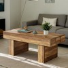 Hommoo Farmhouse Coffee Table Brown - 2 of 4