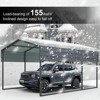 Outdoor Carport, 10 X 15 FT Carport, Heavy Duty Carport Canopy with Galvanized Steel Roof and Frame - 2 of 4