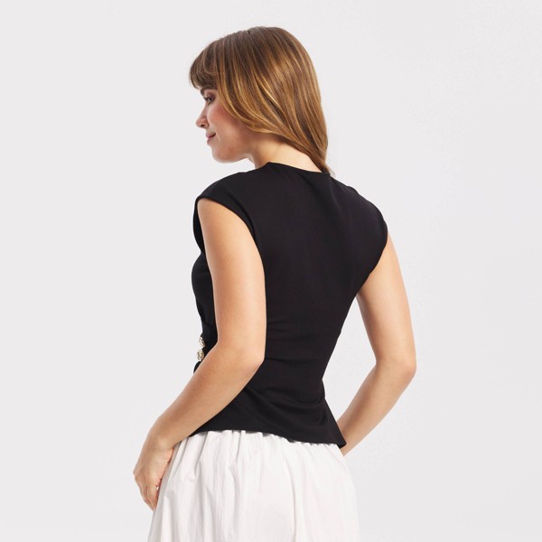 Top con escote en V y cruzado al frente para mujer - A New Day™ 2
