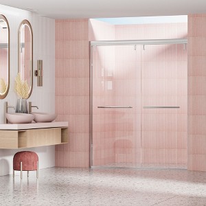 NicBex Shower Door 72"H Semi-Frameless Shower Doors with 1/4" (6mm) Thick Clear Tempered Glass Door with Explosion-Proof Film - 1 of 4