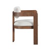 Meridian Furniture,Sacha Cream Linen Textured Fabric Dining Chair, Set of 2 - 4 of 4