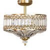 15.25" Glass/Metal Tiered Jeweled Semi Flush Mount Ceiling Lights - River of Goods - 3 of 4
