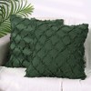 Unique Bargains Decorative Cozy Solid Color Cut Flower Checkered Throw Pillow Covers 4 Pcs - 2 of 4