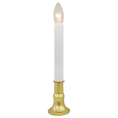 Northlight Single Light Window Candle with Timer - 9" - White and Gold - Set of 4