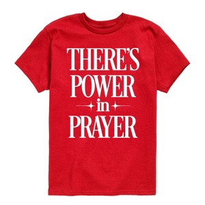Boys' - Instant Message - Theres Power In Prayer Short Sleeve Graphic T-Shirt - 1 of 4