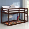 Infurnic Beds, Bunk Bed Twin Over Twin with Ladder and High Guardrail, Space Saving Bunk Bed for Kids Boys Girls, Black, 79.5"*41.5"*50.5" - 2 of 4