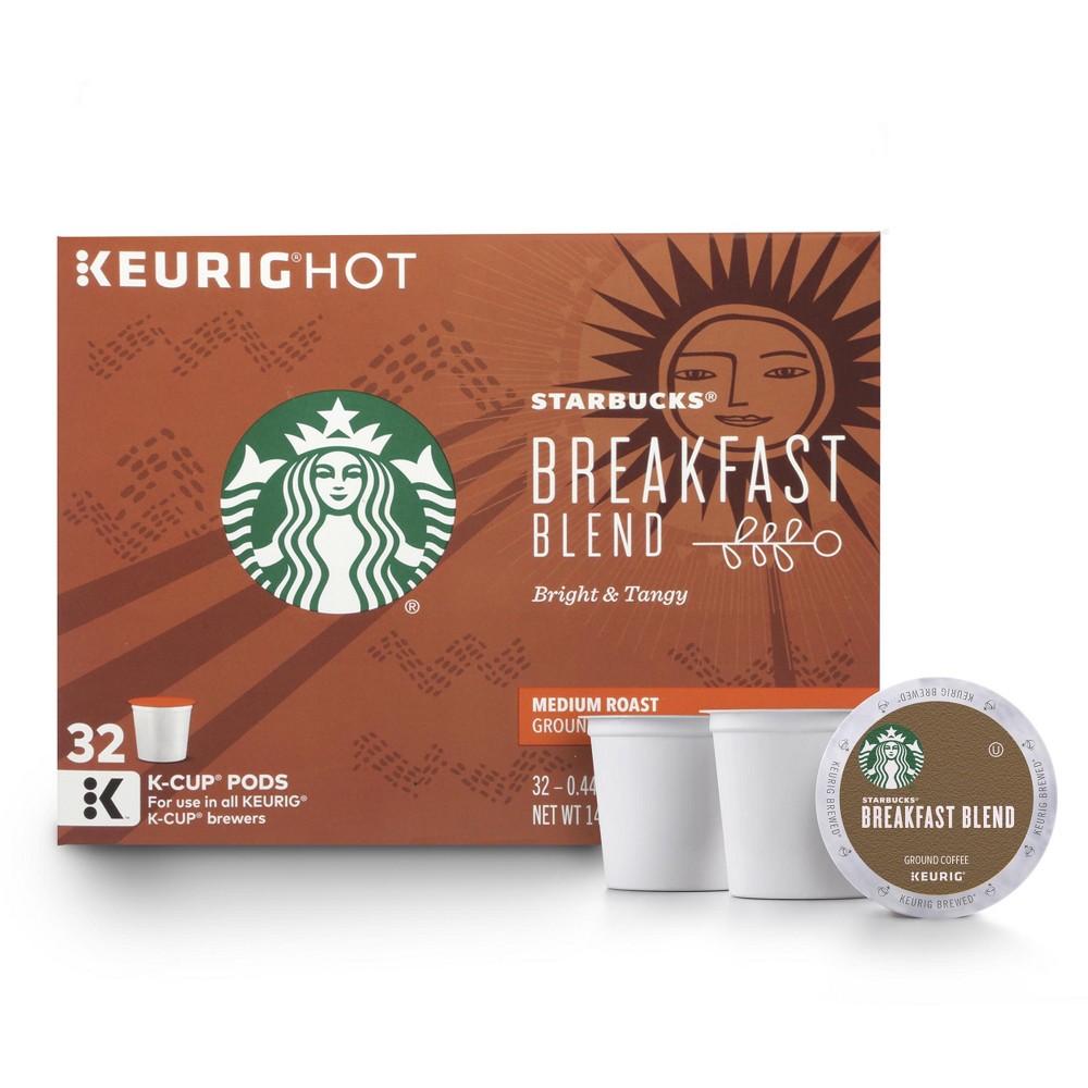 Starbucks Breakfast Blend Medium Roast Coffee - Keurig K-Cup Pods - 32ct