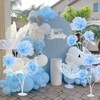 Wikineon Giant Artificial Flower for Reception Decoration: 5.58 ft Blue Huge Artificial Silk Flowers with Standing Base for Wedding and so on - 3 of 4