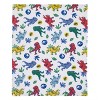 NoJo Universal Jurassic World Wild and Free Blue, Green, and Yellow Dinosaur Super Soft Plush Toddler Blanket - 2 of 4