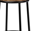 HomeRoots 26" Natural and Black Solid Wood and Iron Backless Counter Height Bar Chair - 4 of 4