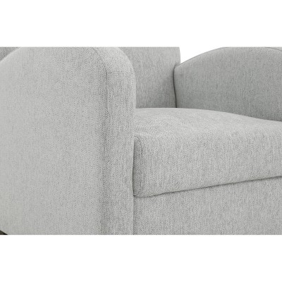 Herringbone Smoke Upholstered Club Chair and Ottoman Set