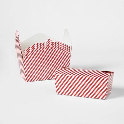 5ct Rectangle Stripe Takeout Gift Box Red - Wondershop™