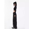 Mocamel Women's High Waist Loose Toe Black Versatile Casual Overalls Sports Pants,Street Wear Style - 2 of 4