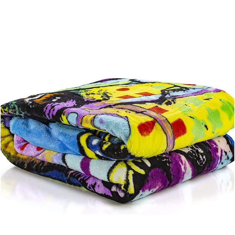 Dawhud Direct 50" x 60" Colorful Dean Russo Bulldog Fleece Throw Blanket for Women, Men and Kids, 2 of 7
