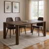 HomeRoots 79" Espresso Solid Wood Dining Table - 2 of 4