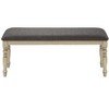 Monarch Specialties Bench 48inch Rectangular Upholstered Wood Entryway Dining Room Kitchen Antique Grey Grey Fabric Grey Solid Wood Transitional - 3 of 4