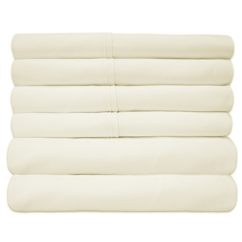 Sweet Home Collection 1500 Supreme Series 6-Piece White Solid