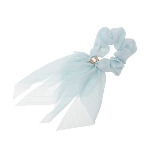 Unique Bargains Silver Wire Bow Scrunchies 1 Pc - 1 of 4