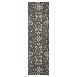Oriental Weavers Intrigue INT09 Grey/ Ivory Indoor Area Rug - 2'3" x 7'6" - 1 of 4