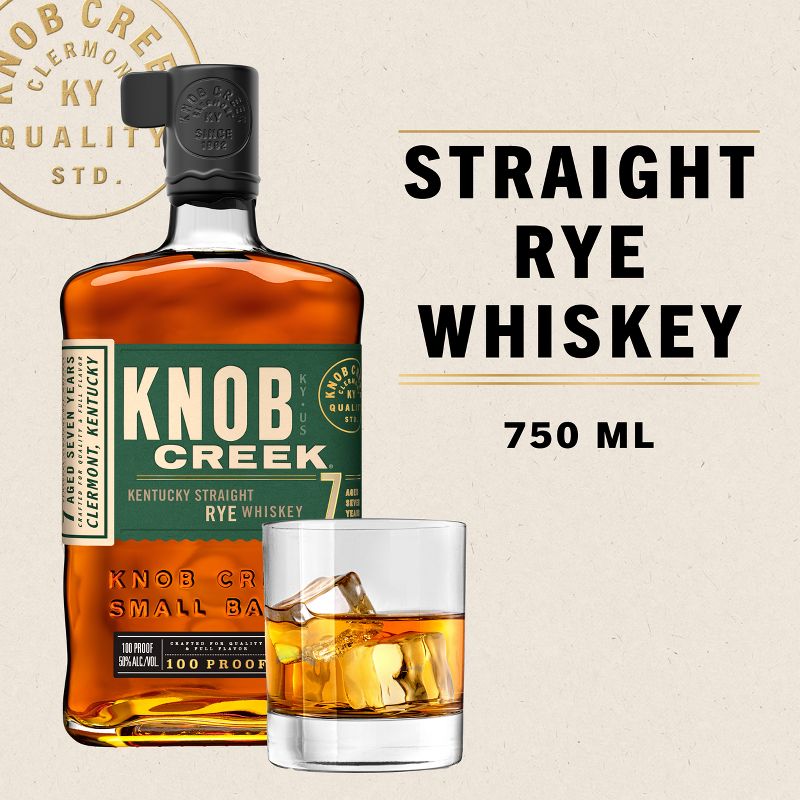 Knob Creek Straight Rye Whiskey - 750ml Bottle, 4 of 10