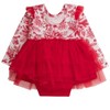 RuffleButts Baby Girls Flutter Tulle Long Sleeve Twirl Romper - 2 of 2