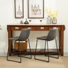 Ridstar Set of 2 Counter Height Stools For Dining Room & Counter-Grey - 4 of 4