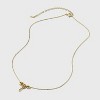 14K Gold Dipped Cubic Zirconia Rondelle Initial Necklace - A New Day™ Gold - 2 of 4