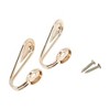 Unique Bargains Curtain Holdbacks Teardrop Hooks Zinc Alloy 2.56"x0.87" 1 Pair - 4 of 4