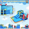 KRISRATE Inflatable Water Slide Bounce House for Kids Backyard-12x10FT Blow Up Water Park with Dual Racing Slides, Splash Pool, Climbing Wall & Blower - 4 of 4