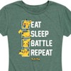 Women's - Pokémon - Eat Sleep Battle Repeat Short Sleeve Graphic T-Shirt - 2 of 4