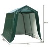 Costway 7'x12' Patio Tent Carport Storage Shelter Shed Car Canopy Heavy Duty Green - image 3 of 4