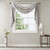 TopComfy Curtain Panels Twisted Tab Voile Sheer Curtain Pair Soft Lightweight Voile Drapes Transparent Curtain for Home, Gray, 2.95"*9.84"*7.87" - 2 of 4