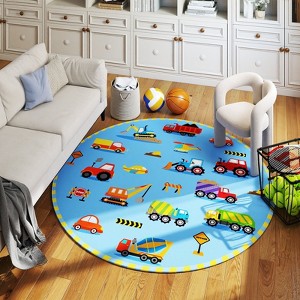 Car Rug Play Mat for Kids Toy Cars, Non-Slip Machine Washable Road Traffic Playmat for Kid Bedroom Home Decor - 1 of 4