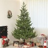 HOMCOM 7.5ft Artificial Sparse Christmas Tree with Steel Stand and 2901 Tips for Home Office Holiday - 2 of 4