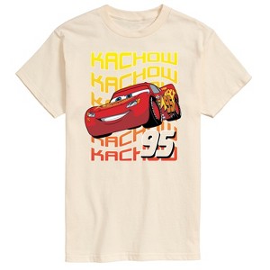 Men's - Cars - Lightning McQueen Kachow Stacked 95 Short Sleeve Graphic T-Shirt - 1 of 4
