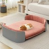 Scandinavian Style Elevated Cat Couch Bed with Washable Mattress, Indoor Pet Furniture for Medium Cats and Dogs -3irtyhousy - 3 of 4