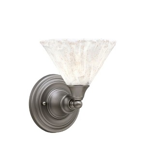 Toltec Lighting Any 1 - Light Sconce in  Brushed Nickel with 7" Italian Ice Shade - 1 of 1