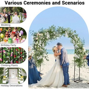 Metal Garden Arch Trellis, Flower Rack Climbing Arbor Flower Rack, Iron Plant Rack for Flower, Climbing Vine Vegetable, Fruit and Lawn - 1 of 4