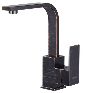 WOWOW Single Handle Deck Mount Stainless Steel Bar Faucet  in Brushed Nickel - 1 of 4