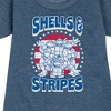 - Teenage Mutant Ninja Turtles - Shells And Stripes Graphic Short Sleeve Fleece Dress - 2 of 4