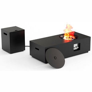 BDELITE 50,000 BTU Outdoor Fire Pit Table with Propane Tank, Glass Stone and Rain Cover-48 *20.9*12.4 Inch - 1 of 4