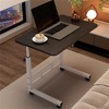 Small Standing Desk Adjustable Height, Mobile Stand Up Desk with Lockable Wheels,Laptop Standing Table, Rolling Work Table for Home Office - 3 of 4