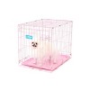 Carlson Single Door Wire Dog Crate - Pink S - 4 of 4