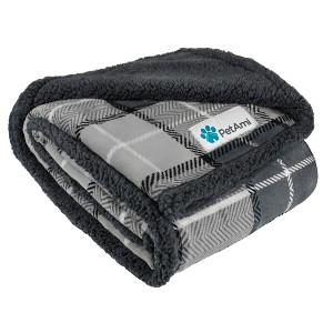 PetAmi Pet Blanket for Dogs Cats, Faux Shearling Fleece Soft Plush Reversible Washable Furniture Cover - 1 of 4